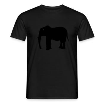 Elephant - Men's T-Shirt - black - Front - AI Model Male 178 light (178cm)