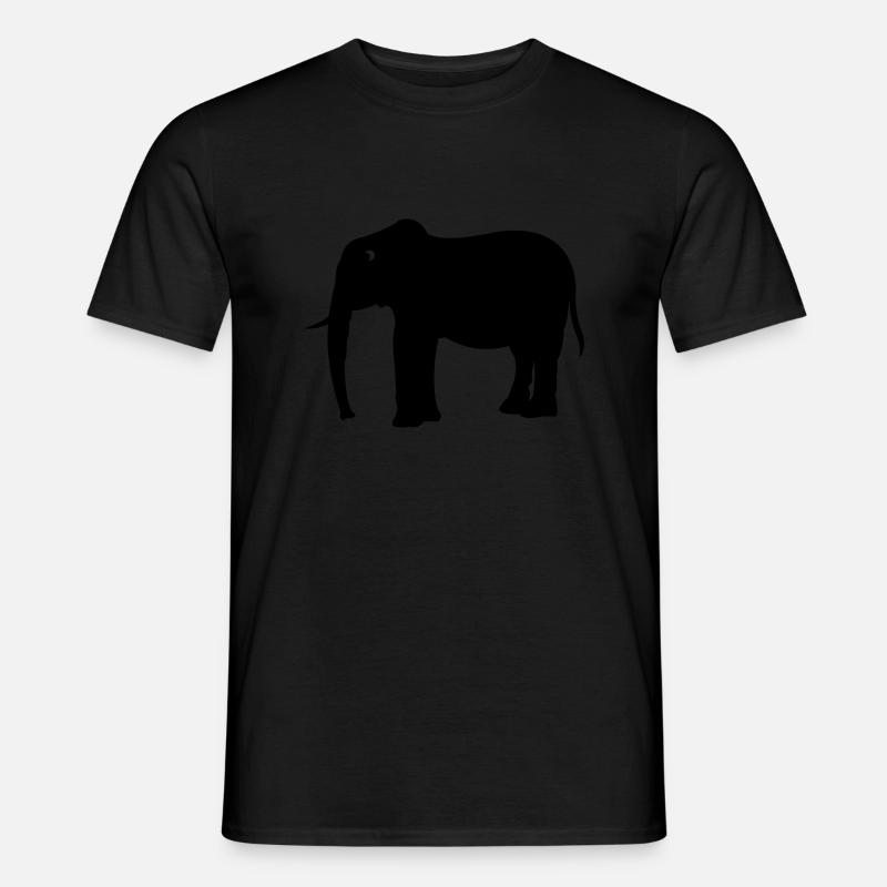 Elefant - Männer T-Shirt - Schwarz