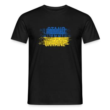I Stand with Ukraine - Männer T-Shirt - Schwarz - Vorne - AI Model Male 178 light (178cm)