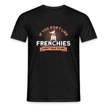 Frenchie Bulldogge Französische Bulldogge Geschenk - Männer T-Shirt - Schwarz - Vorne - AI Model Male 178 light (178cm)