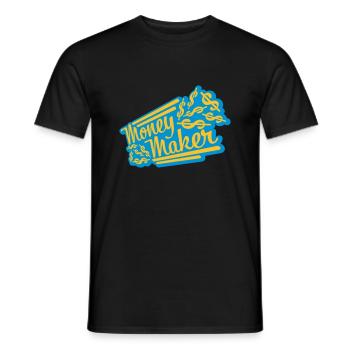 Money Maker Selfmade Dollar - Men's T-Shirt - black - Front - AI Model Male 178 light (178cm)