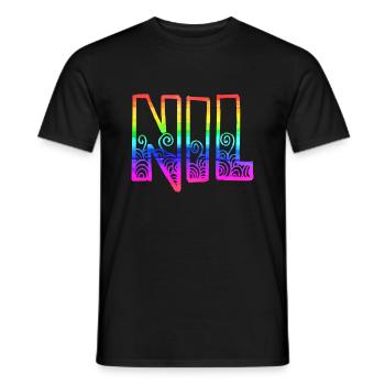 Nil RS Rainbow - Men's T-Shirt - black - Front - AI Model Male 178 light (178cm)