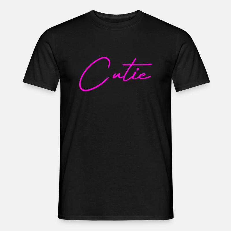 Cutie pink - Männer T-Shirt - Schwarz