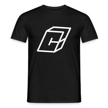Lettre d’esquisse C - T-shirt homme - noir - Devant - AI Model Male 178 light (178cm)