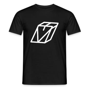 Lettre cadre V - T-shirt homme - noir - Devant - AI Model Male 178 light (178cm)