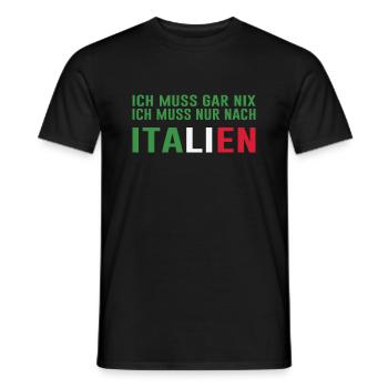 Italien Urlaub Lustiger Spruch - Männer T-Shirt - Schwarz - Vorne - AI Model Male 178 light (178cm)