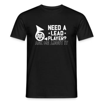 Mellophone Player Marching Band Lead Player - Men's T-Shirt - black - Front - AI Model Male 178 light (178cm)