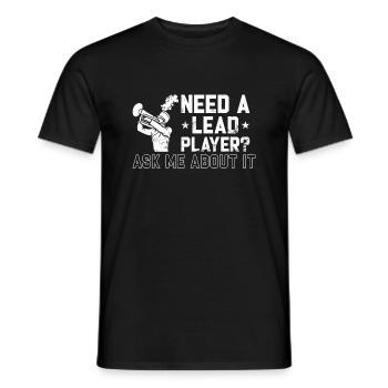 Mellophone Player Marching Band Lead Player - Men's T-Shirt - black - Front - AI Model Male 178 light (178cm)