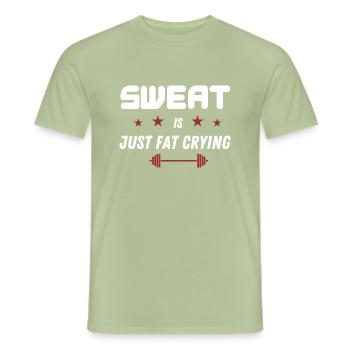 Funny Funny Fitness Gym - Men's T-Shirt - sage - Front - AI Model Male 178 light (178cm)