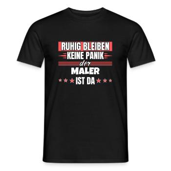 Ruhig bleiben ich bin Maler - Männer T-Shirt - Schwarz - Vorne - AI Model Male 178 light (178cm)