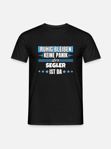 Ruhig bleiben ich bin Segler - Männer T-Shirt - Schwarz