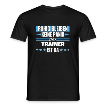 Ruhig bleiben ich bin Trainer - Männer T-Shirt - Schwarz - Vorne - AI Model Male 178 light (178cm)