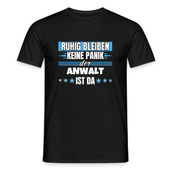 Ruhig bleiben ich bin Anwalt - Männer T-Shirt - Schwarz - Vorne - AI Model Male 178 light (178cm)