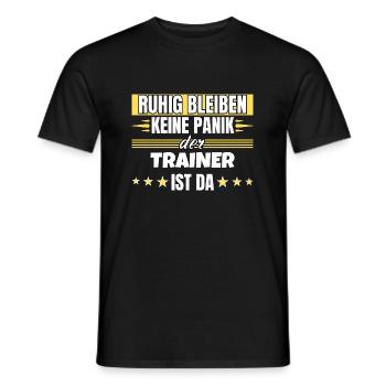 Ruhig bleiben ich bin Trainer - Männer T-Shirt - Schwarz - Vorne - AI Model Male 178 light (178cm)