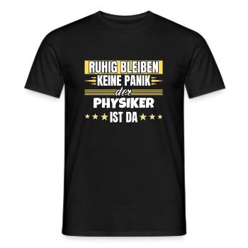 Ruhig bleiben ich bin Physiker - Männer T-Shirt - Schwarz - Vorne - AI Model Male 178 light (178cm)
