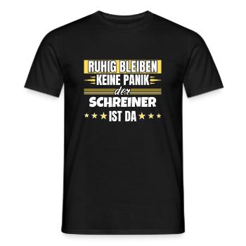 Ruhig bleiben ich bin Schreiner - Männer T-Shirt - Schwarz - Vorne - AI Model Male 178 light (178cm)