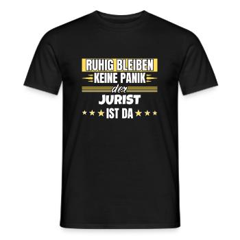 Ruhig bleiben ich bin Jurist - Männer T-Shirt - Schwarz - Vorne - AI Model Male 178 light (178cm)