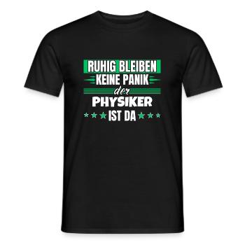 Ruhig bleiben ich bin Physiker - Männer T-Shirt - Schwarz - Vorne - AI Model Male 178 light (178cm)