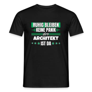Ruhig bleiben ich bin Architekt - Männer T-Shirt - Schwarz - Vorne - AI Model Male 178 light (178cm)