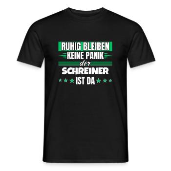 Ruhig bleiben ich bin Schreiner - Männer T-Shirt - Schwarz - Vorne - AI Model Male 178 light (178cm)