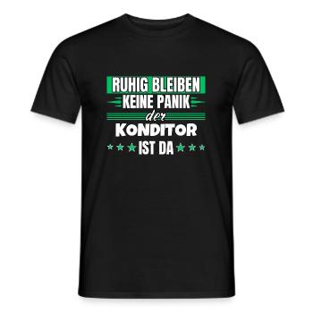 Ruhig bleiben ich bin Konditor - Männer T-Shirt - Schwarz - Vorne - AI Model Male 178 light (178cm)