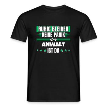 Ruhig bleiben ich bin Anwalt - Männer T-Shirt - Schwarz - Vorne - AI Model Male 178 light (178cm)