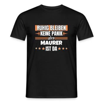 Ruhig bleiben ich bin Maurer - Männer T-Shirt - Schwarz - Vorne - AI Model Male 178 light (178cm)