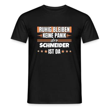 Ruhig bleiben ich bin Schneider - Männer T-Shirt - Schwarz - Vorne - AI Model Male 178 light (178cm)