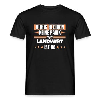 Ruhig bleiben ich bin Landwirt - Männer T-Shirt - Schwarz - Vorne - AI Model Male 178 light (178cm)