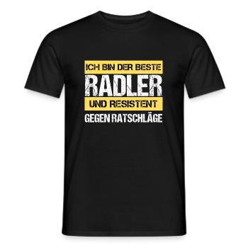 Resistenter Radler - Männer T-Shirt - Schwarz - Vorne - AI Model Male 178 light (178cm)