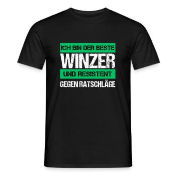 Vigneron résistant - T-shirt homme - noir - Devant - AI Model Male 178 light (178cm)