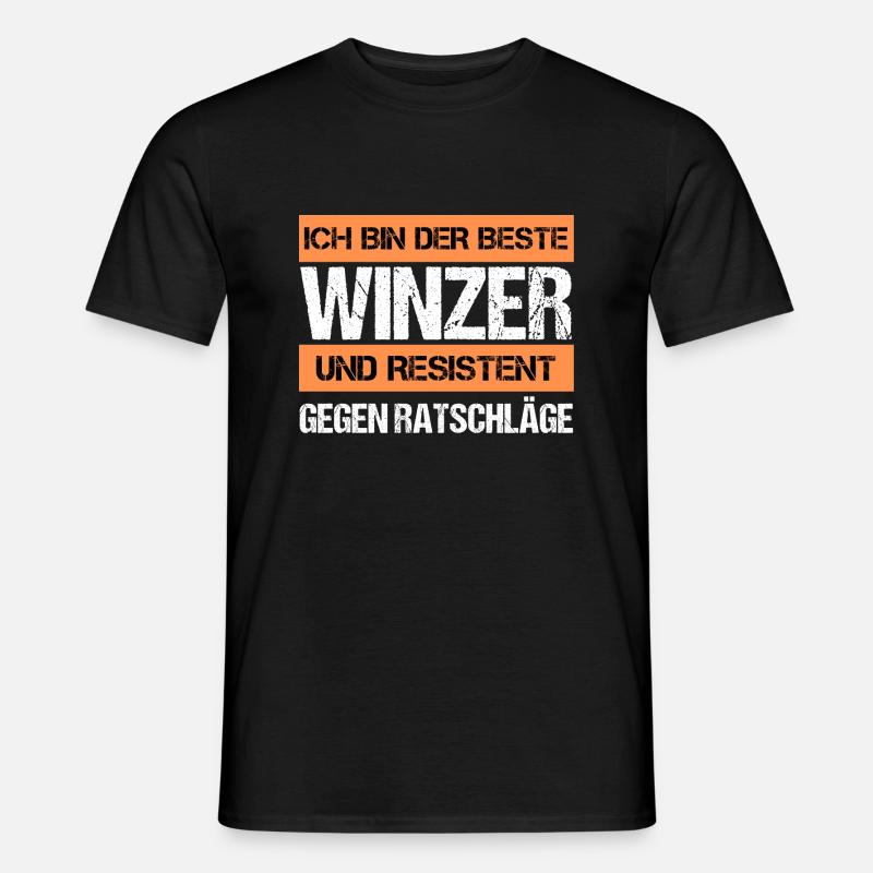 Resistenter Winzer - Männer T-Shirt - Schwarz