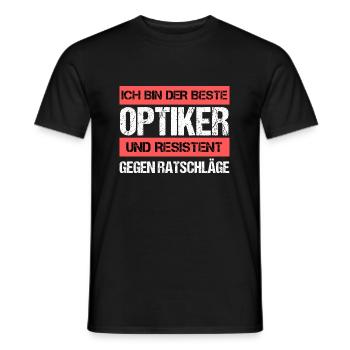 Opticien résistant - T-shirt homme - noir - Devant - AI Model Male 178 light (178cm)