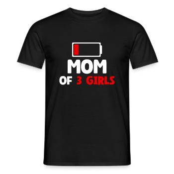 Maman de 3 filles - T-shirt homme - noir - Devant - AI Model Male 178 light (178cm)