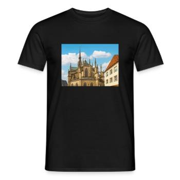 Marienkirche Osnabrück - Männer T-Shirt - Schwarz - Vorne - AI Model Male 178 light (178cm)
