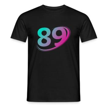 Number 89 multicolor - Men's T-Shirt - black - Front - AI Model Male 178 light (178cm)