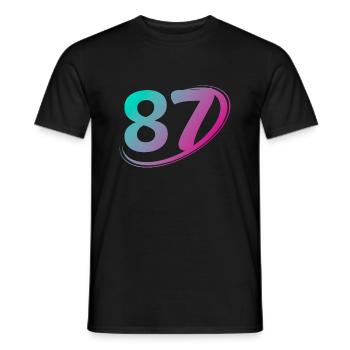 Number 87 multicolor - Men's T-Shirt - black - Front - AI Model Male 178 light (178cm)