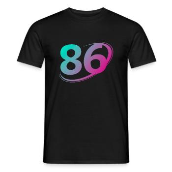 Number 86 multicolor - Men's T-Shirt - black - Front - AI Model Male 178 light (178cm)