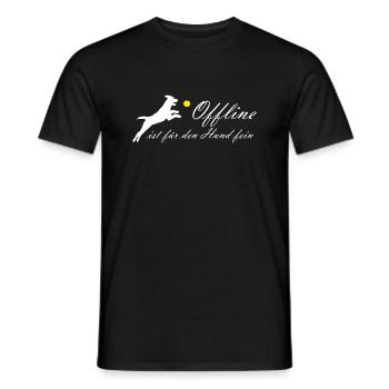 Offline Hund fein Hundeliebhaber Hundehalter - Männer T-Shirt - Schwarz - Vorne - AI Model Male 178 light (178cm)