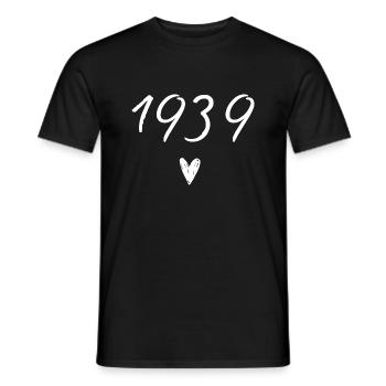 Herzjubiläum 1939 - Männer T-Shirt - Schwarz - Vorne - AI Model Male 178 light (178cm)