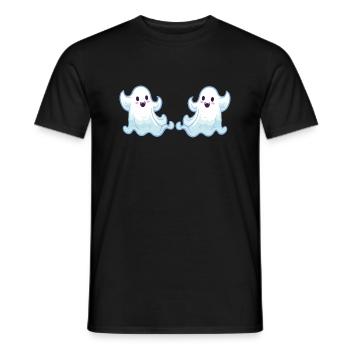 Ghost Ghost Cartoon 2 - Men's T-Shirt - black - Front - AI Model Male 178 light (178cm)