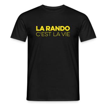 Wandern ist Leben. Humor, Leidenschaft, Wandern - Männer T-Shirt - Schwarz - Vorne - AI Model Male 178 light (178cm)