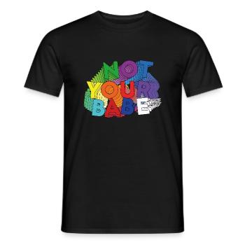 NICHT DEIN BABY - Männer T-Shirt - Schwarz - Vorne - AI Model Male 178 light (178cm)