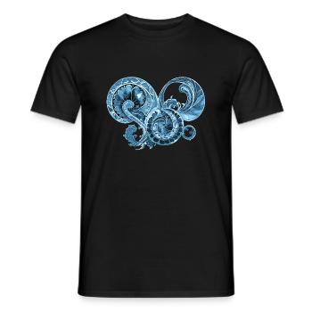 Blue Ornament - Men's T-Shirt - black - Front - AI Model Male 178 light (178cm)