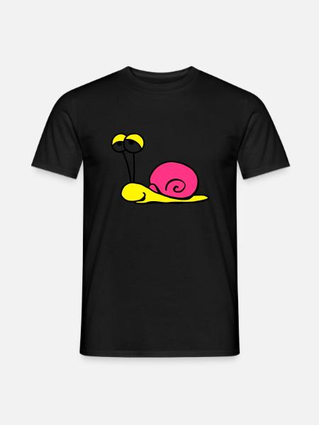 Schnecke 3c - Männer T-Shirt - Schwarz