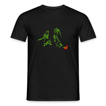 Dessin épée japonaise ne VERDE - T-shirt homme - noir - Devant - AI Model Male 178 light (178cm)