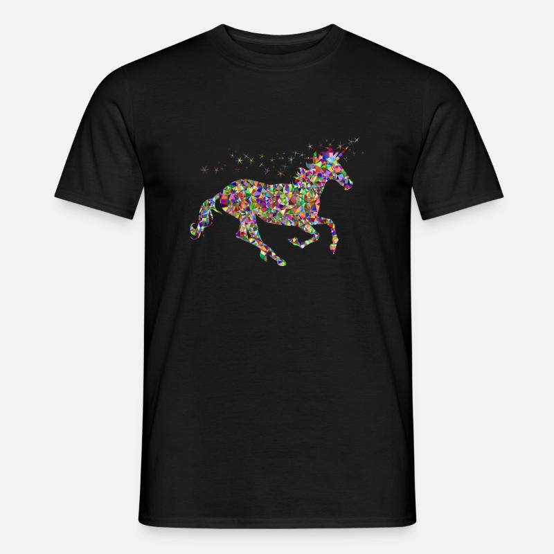 Regenbogen Einhorn Sparkles - Männer T-Shirt - Schwarz