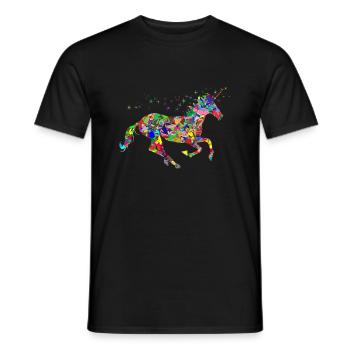 licorne - T-shirt homme - noir - Devant - AI Model Male 178 light (178cm)