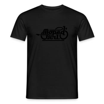 Fille cyclomoteur / cyclomoteur (V1) - T-shirt homme - noir - Devant - AI Model Male 178 light (178cm)