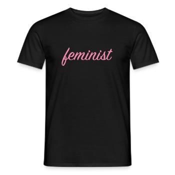 feminist - T-shirt homme - noir - Devant - AI Model Male 178 light (178cm)